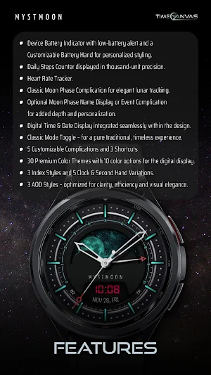 Mystmoon : Luxury Watch Face Screenshot 3