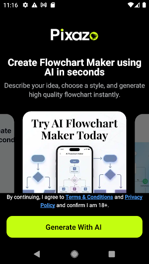 AI Flowchart Maker - Pixazo Screenshot 0