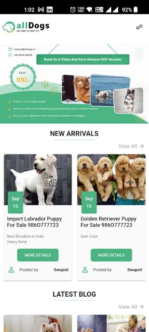 Alldogs.in Screenshot 0
