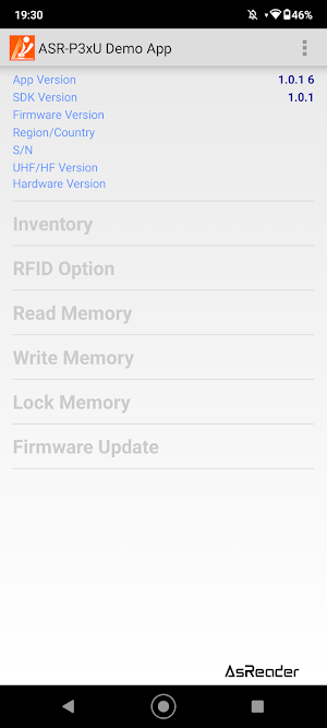 ASR-P3xU Demo App Screenshot 0