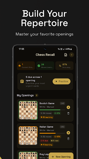 ChessRecall: Chess Openings Screenshot 2
