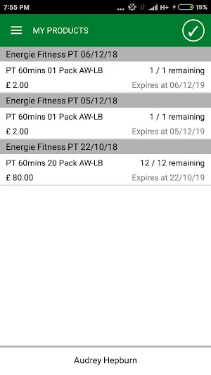 Energie Fitness PT Screenshot 2