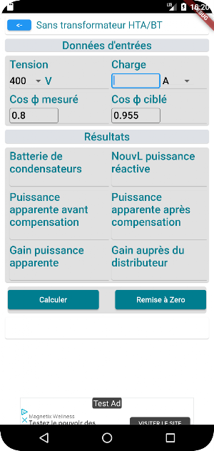 Compensation énergie réactive Screenshot 2
