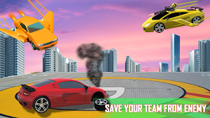 Flying Car Games 2020- Drive Robot Car Shooting Screenshot 0