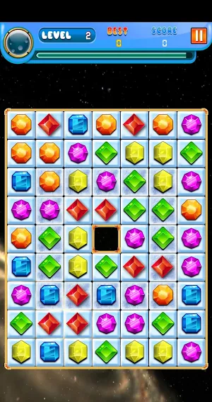 Space Jewels Match 3 Screenshot 2