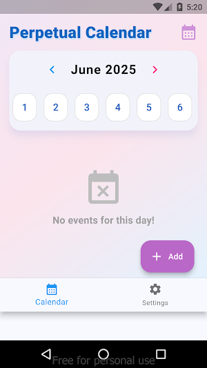 Perpetual Calendar Screenshot 0