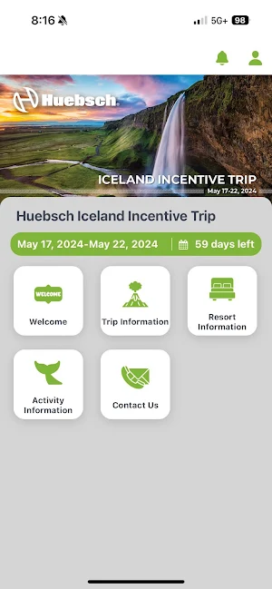 Huebsch Iceland Incentive Trip Screenshot 1