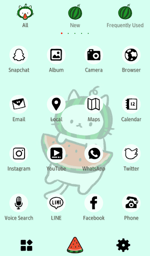 Cute Wallpaper Watermelon Kitty Cat Theme Screenshot 2
