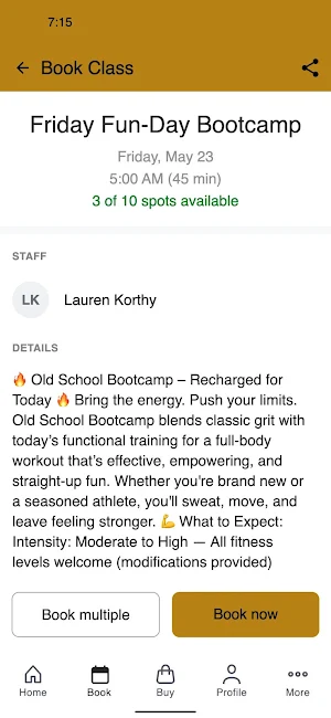 RYZE Personal Training Screenshot 2