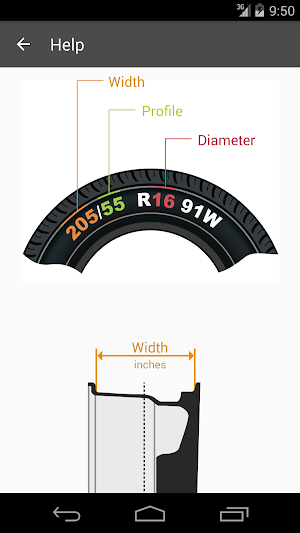 Tire Size Calculator Screenshot 3