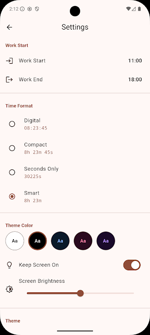 Off Work Clock Screenshot 3
