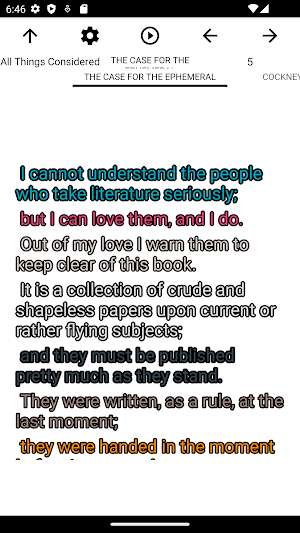 Book: All Things Considered Screenshot 1