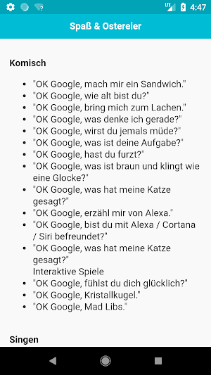 Befehle für Google Assistant Screenshot 2