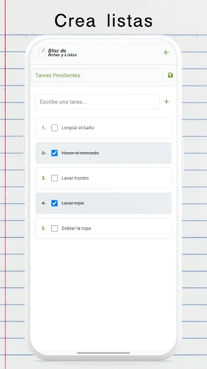 Notas y Listas - Bloc Screenshot 1
