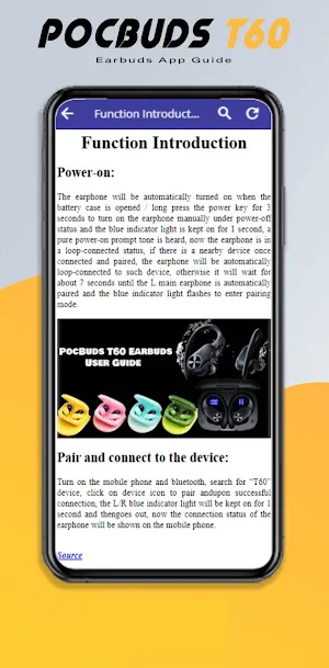Pocbuds t60 earbuds app Guide Screenshot 1