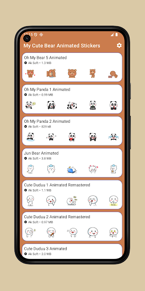 My Cute Bear Animated Stickers Screenshot 2