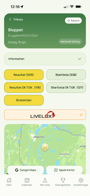 Kontrollen Orientering Screenshot 2