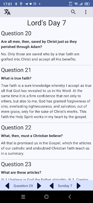 Heidelberg Catechism Screenshot 0