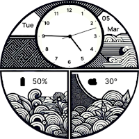 EXD025: Monochrome Watch Face