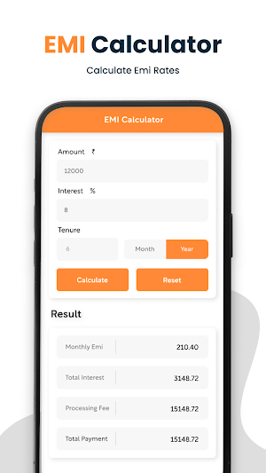 Easy EMI - EMI Loan Calculator Screenshot 3