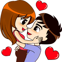Couple Love Story Stickers