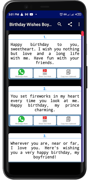 Birthday Wishes for Boyfriends Screenshot 3