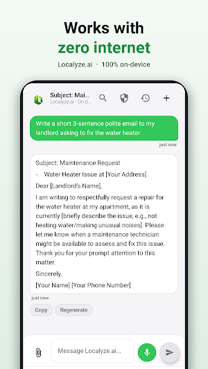 Localyze.ai — Offline AI Chat Screenshot 1
