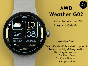 AWD Weather G02 watchface Screenshot 3