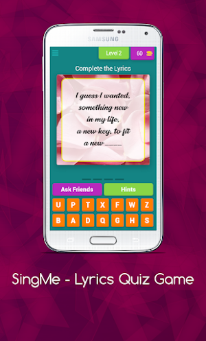 SingMe Lyrics Quiz Earn Cash Screenshot 2