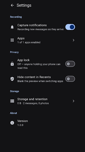 Kepta - Message Archive Screenshot 3