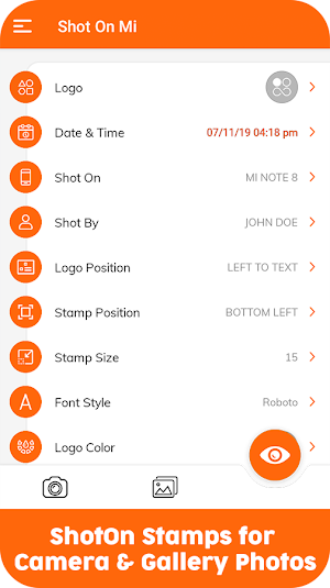 Shot On Stamp for Mi: Watermark Camera & Gallery Screenshot 2