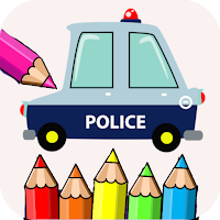 Police Car Coloring Game