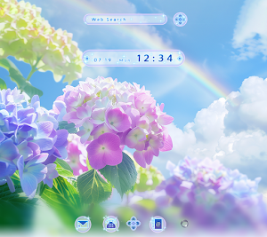 Hydrangeas and a Rainbow Theme Screenshot 0
