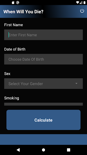 Death Date Calculator Life Prediction App Screenshot 1
