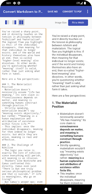 Convert Markdown to PDF Screenshot 0