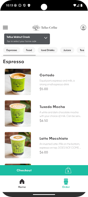 Tellus Coffee Screenshot 2