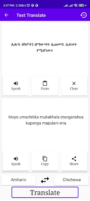 Amharic To Chichewa Translator Screenshot 1