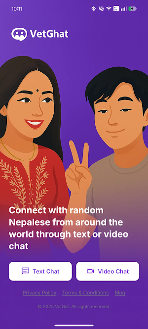 VetGat: Nepali Video/Text Chat Screenshot 1