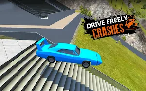 Car Crash Beam  Drive Sim: Death Stairs Jump Down Screenshot 0