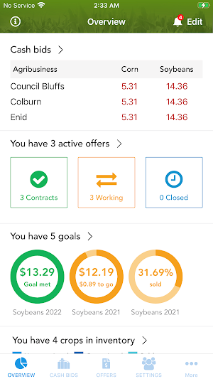 DTN Grain Portal Screenshot 1