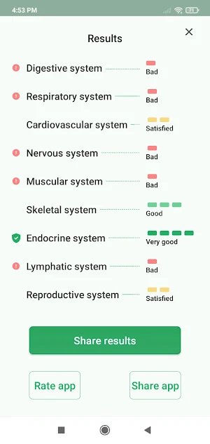 Health Test Screenshot 1