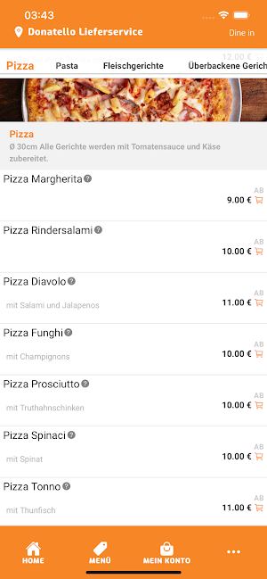 Donatello Lieferservice Screenshot 2