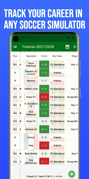 Football Career Mode Tracker Screenshot 0