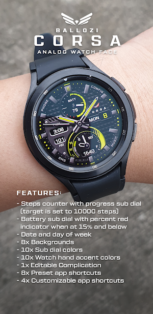 BALLOZI CORSA Watch Face Screenshot 1
