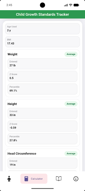 Child Growth Standards Tracker Screenshot 3