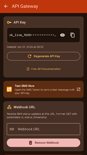 SMS Gateway API Screenshot 2