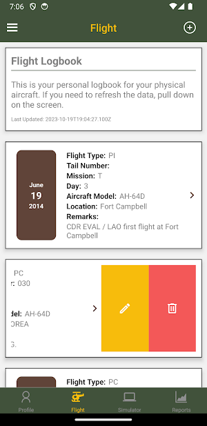 Flight Logbook Army Screenshot 2