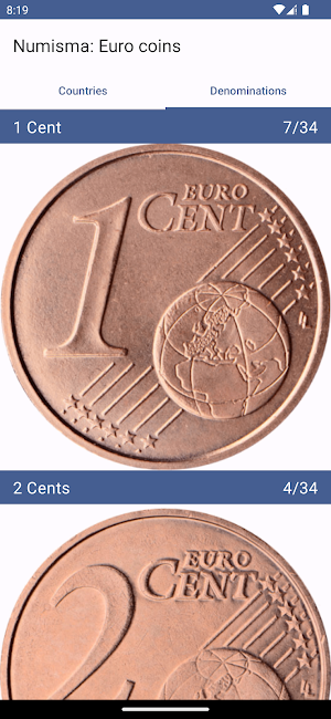 Numisma: Euro coins Screenshot 1