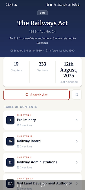 Railways Act 1989 Screenshot 0