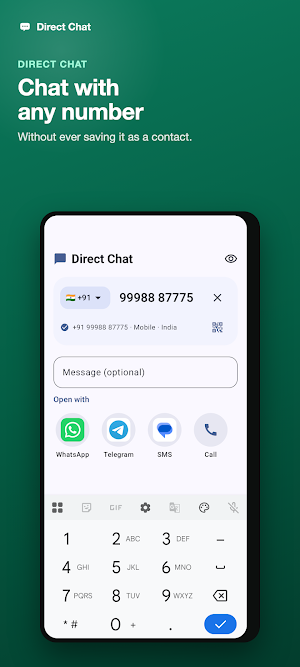 Direct Chat: Chat Any Number Screenshot 0